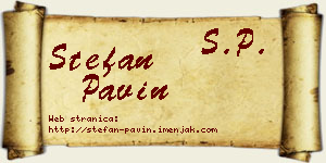Stefan Pavin vizit kartica